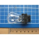 Żarówka całoszklana z cokołem plastikowym, jednowłóknowa, 12V 27W