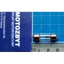 Żarówka rurkowa 12V 10W, l 28 mm,fi 8 mm