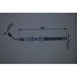 Przewód elastyczny hamulca tylny lewy Citroen C5 04-,Peugeot 407 04-